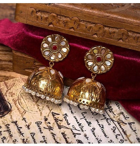 Statement jhumkas by Print therapy